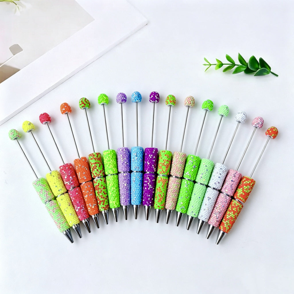 DIY Fluorescent AB Candy Color Rhinestones Beadable Pen