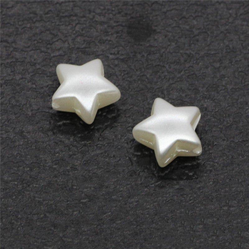 Pearl Butterfly and Star Acrylic Beads 11-15mm Imitation Pearl 100pcs 5