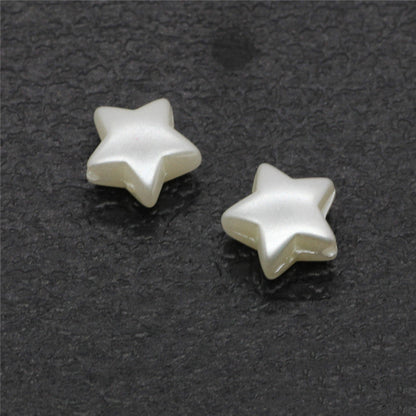 Pearl Butterfly and Star Acrylic Beads 11-15mm Imitation Pearl 100pcs 5