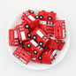 3D Red Fire Truck Silicone Focal Beads 20pcs 4