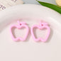 Colorful Apple Shape Acrylic Bead Frames 29.7x27mm 50pcs 8