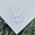 Cute Hollow Rhinestone Mickey Head Alloy Bead Frames 10pcs 5