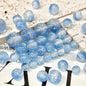 Dual Tone 8mm Round Resin Opal Beads Sparkling Glitter Finish 50pcs 15