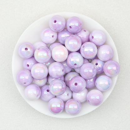 Marbled Pattern Acrylic Round Beads 16mm 50pcs 4