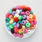 Acrylic Faceted Spacer Beads 14mm Rubberized Finish 40pcs