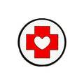 Silicone Focal Beads Nurse Red Cross Round Button White Heart 20pcs