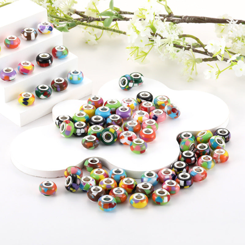 Imitation Lampwork Chunky Resin Beads 14mm Multicolor 100pcs 2
