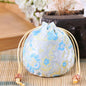 Vintage Brocade Drawstring Pouches Embroidered Floral Pattern 11cm 2pcs 10