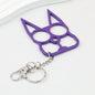 Self Defense Keychain Zinc Alloy Dual Pointed Multi Functional - purple