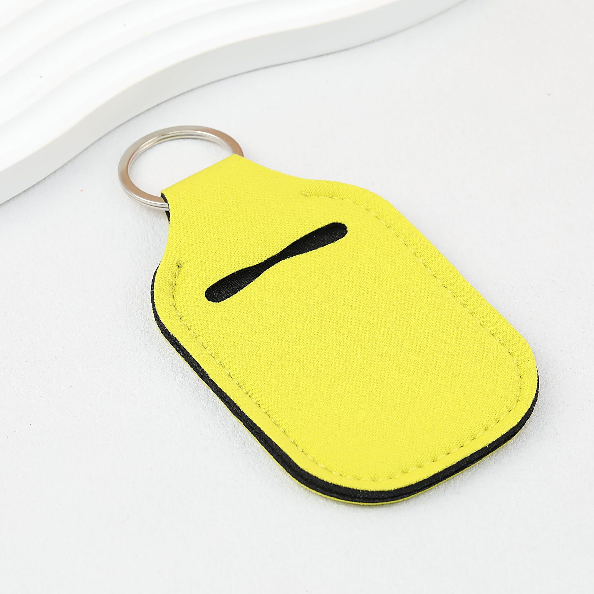 Neoprene Sanitizer Holder Keychain Durable Vibrant Colors Suitable for Sublimation - Yellow