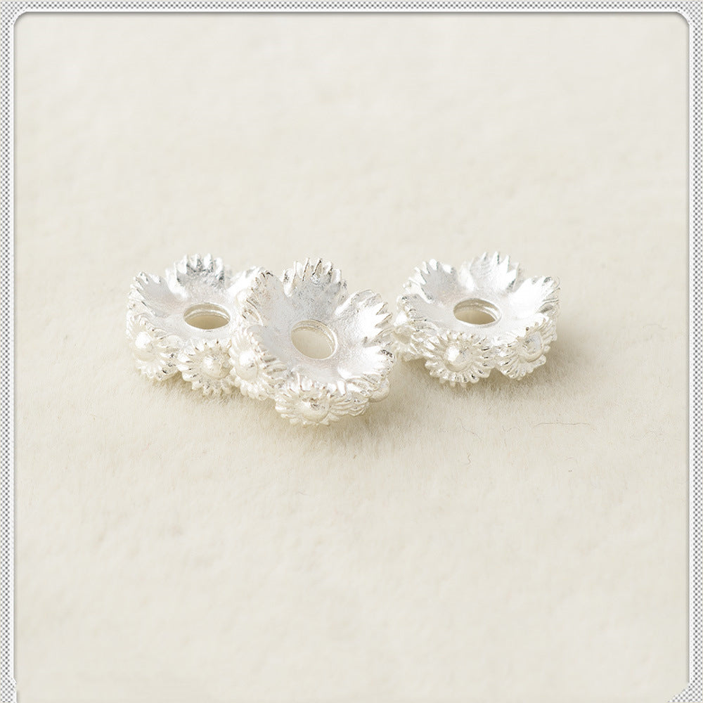 Alloy Sunflower Wreath Spacer Beads 9mm Tibetan Silver Style 100pcs 3
