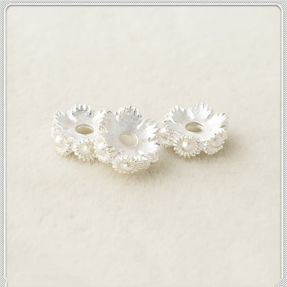 Alloy Sunflower Wreath Spacer Beads 9mm Tibetan Silver Style 100pcs 3