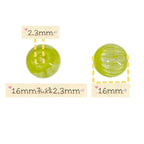 Color Changing Glitter Striped Round Resin Beads 16mm 10pcs 5