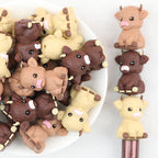 3D Cute Yak Silicone Focal Beads 20Pcs