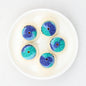 Tie Dye 3D Silicone Focal Beads With Steamer Cute Smiling Dumpling Glitter 20pcs 6