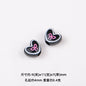 Bowknot Outline Heart Acrylic Beads 11mm 40pcs 7