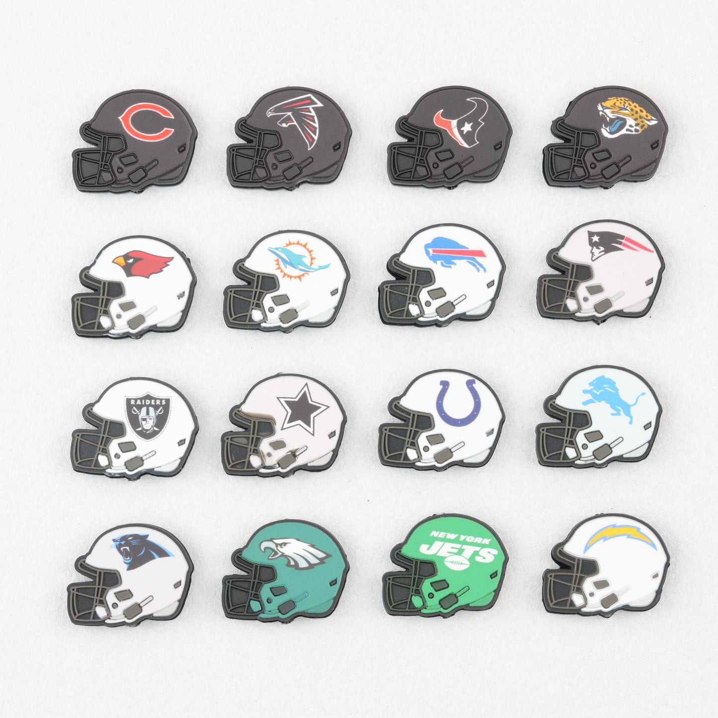 NFL Teams Silicone Focal Beads Football Helmet Design 20pcs 2