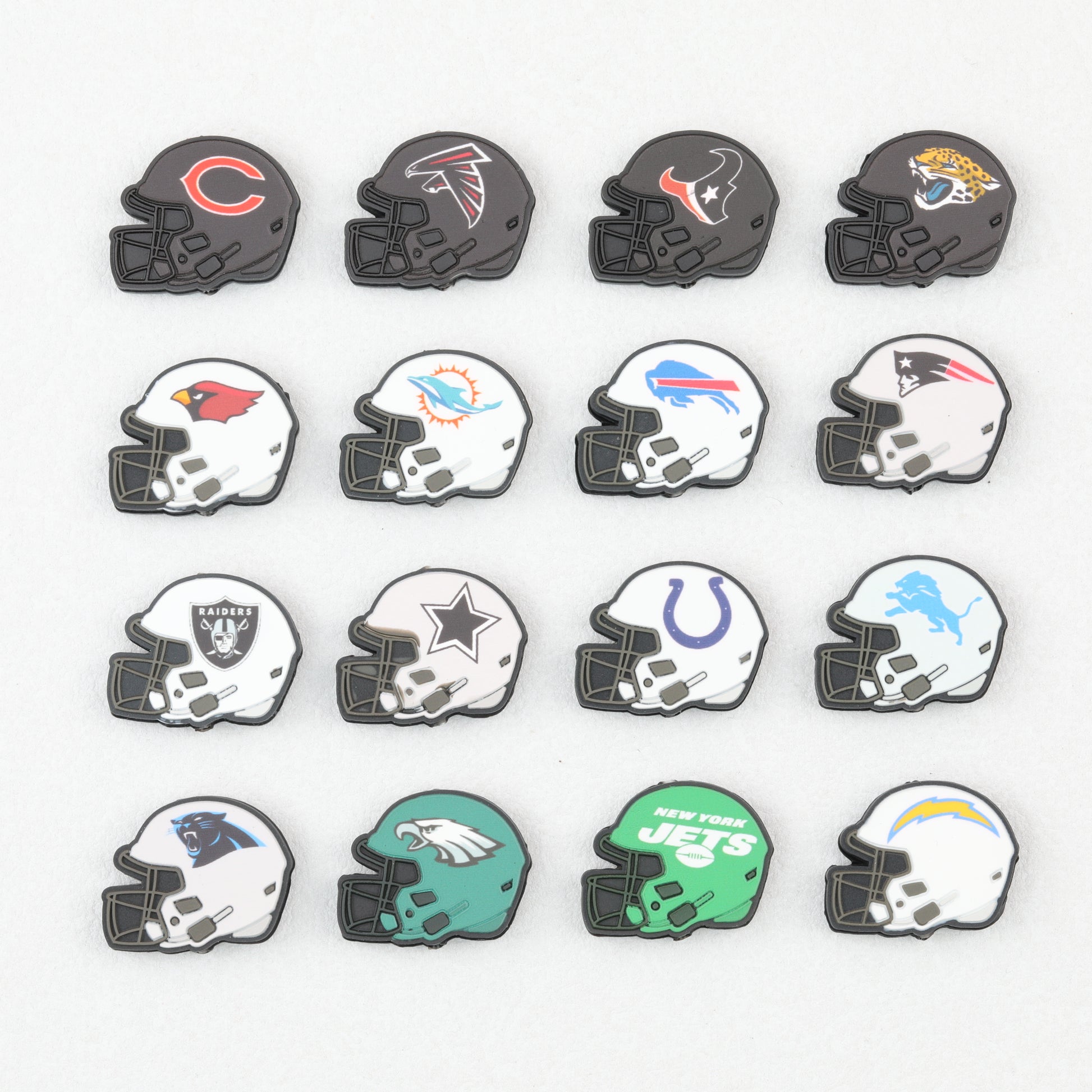 NFL Teams Silicone Focal Beads Football Helmet Design 20pcs 2