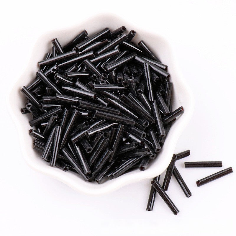 Electroplated Bugle Glass Beads 15mm Metallic Mixed Colors 70pcs 8
