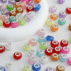 Acrylic Spacer Beads 14mm Crackle Large Hole 50pcs