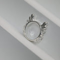 Dragon Horn Metal Bead Frame 15mm Decorative Zinc Alloy 40pcs - Bright Silver