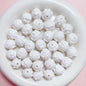 Hand Painted Jelly Bean Acrylic Beads 16mm Cream Colors 10pcs 7