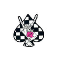 Silicone Focal Beads Checkered Ace Of Spades Hand Rock Sign 20pcs 3