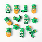 Silicone 3D Focal Beads St Patricks Day Lucky Hat With Clover Detail 20pcs 5