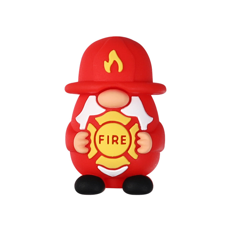 Silicone 3D Focal Beads Medical Midget Fire Gnome Police Vest 20pcs 16