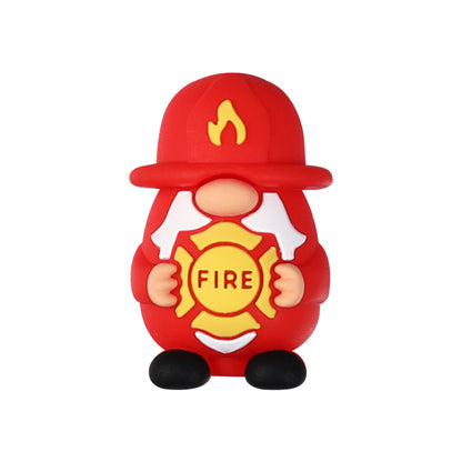 Silicone 3D Focal Beads Medical Midget Fire Gnome Police Vest 20pcs 16