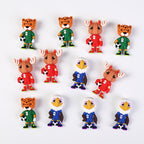 Silicone 3D Focal Beads Mascot White Haired Sea Eagle Kratch Holding Soccer Balls 20pcs 6