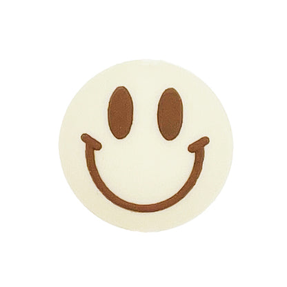 Silicone Focal Beads Smiling Face Bold Eyes Wide Smile 20pcs 4