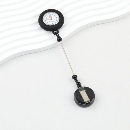Beadable Pocket Watch Glow In The Dark Silicone Case Easy Pull Buckle