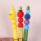 Silicone 3D Focal Beads Fruity Aroma Smiling Avocado Star Blueberry 20pcs 8