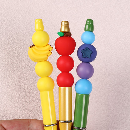 Silicone 3D Focal Beads Fruity Aroma Smiling Avocado Star Blueberry 20pcs 8