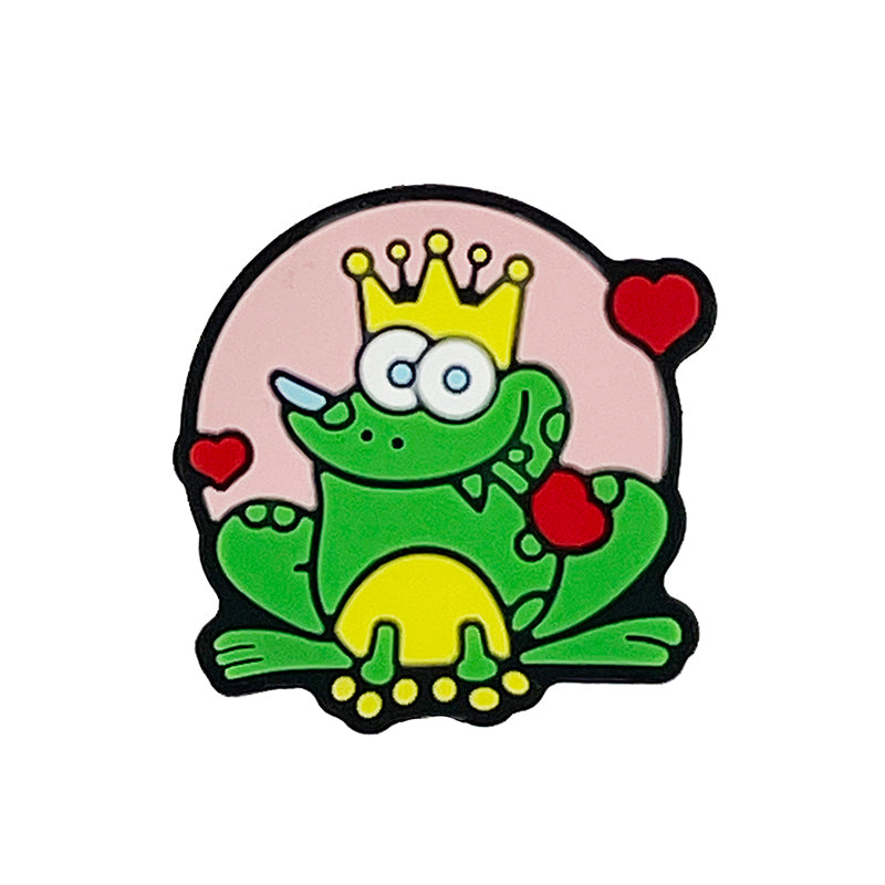 Silicone Focal Beads Crown Frog Sitting Pose Hearts 20pcs