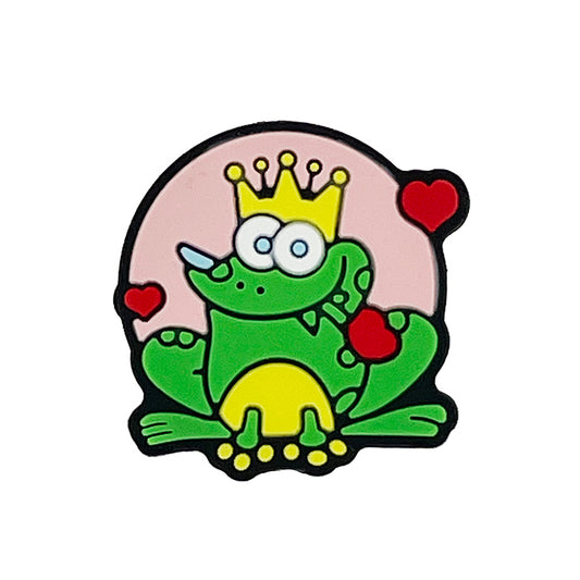 Silicone Focal Beads Crown Frog Sitting Pose Hearts 20pcs