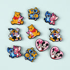 Silicone Focal Beads Disney Mickey Minnie Pooh Bear Heart 20pcs 4