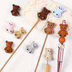 3D Cute Sweater Bear Silicone Focal Beads 20pcs 2