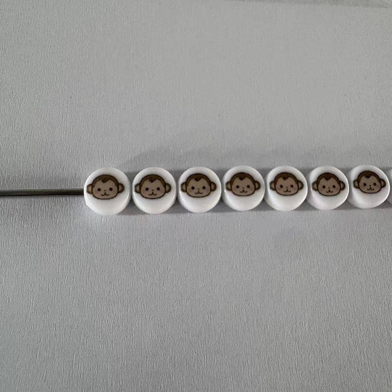 Special Character Flat Acrylic Beads 7mm 10pcs per Pack 31