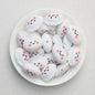 Cute 3D Glitter Dumpling Silicone Focal Beads 20pcs 7