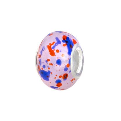 Resin Splash Ink Spacer Beads 14mm Large Hole 50pcs 13