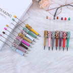 Beadable Pens with Pearl Rhinestone Decorations Colorful