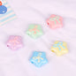 Hand Painted Heart & Star Acrylic Beads 24mm Glossy Pastel 10pcs 6