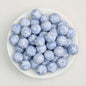 15mm Patterned Silicone Round Beads Geometric Printed Designs 50pcs 6