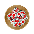 Silicone Focal Beads Valentine Lips I Love You Text 20pcs 2