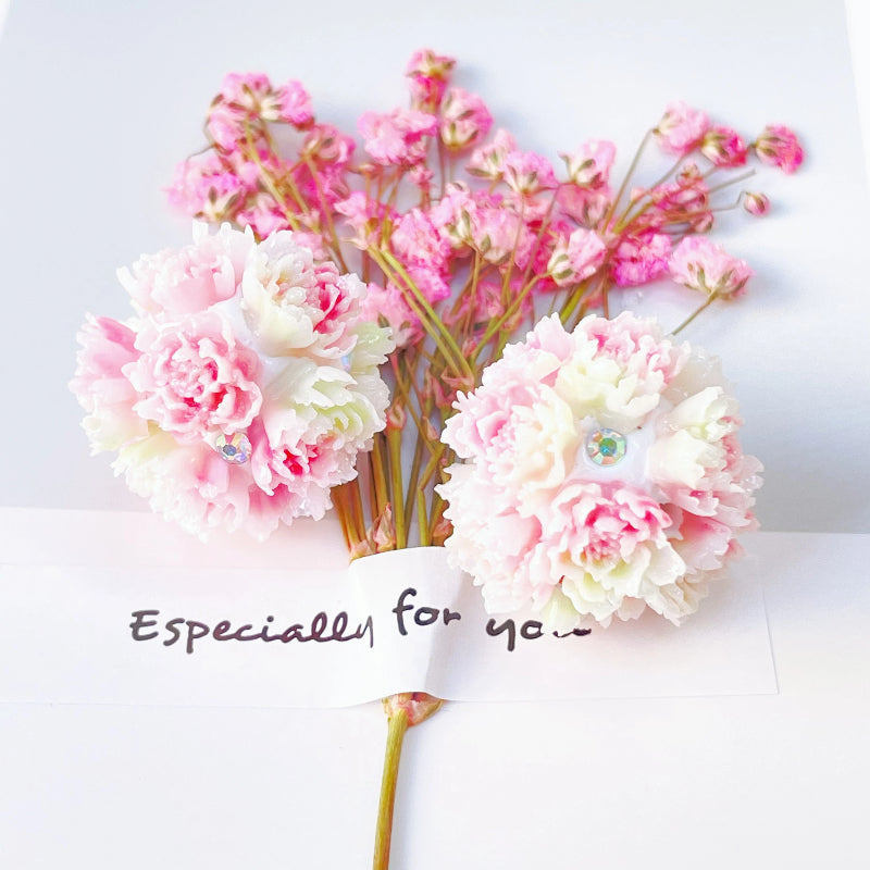 Flower Clay Beads 22mm Multicolor Peony Balls Polymer 10Pcs 11