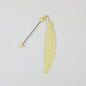 Beadable Feather Bookmarks Metal Colorful Detailed 13g - Candy yellow