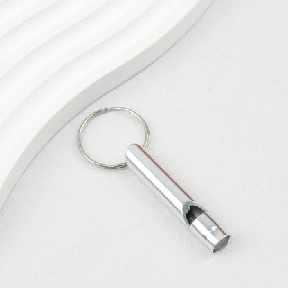 Outdoor Survival Whistle Keychain Aluminum Alloy Lightweight Durable
