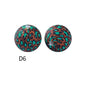 15mm Silicone Beads Rhombus Printed Design 50pcs 16